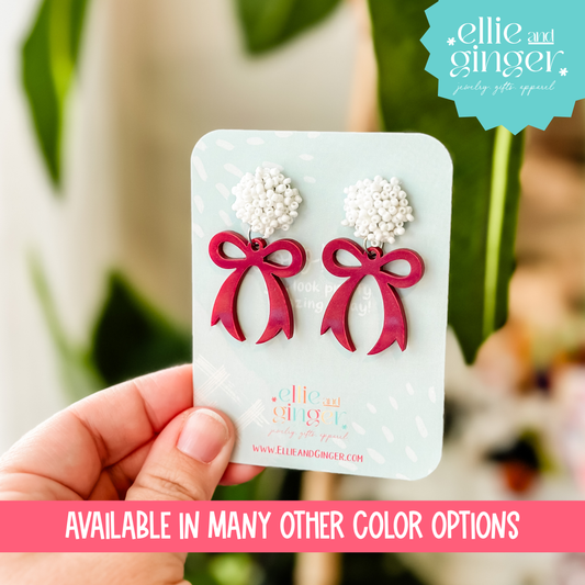 Coquette Bow Acrylic Earrings