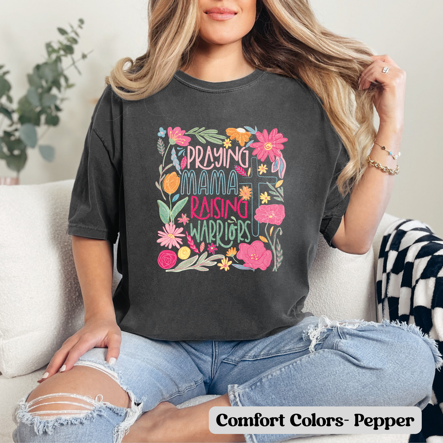 Praying Mama Raising Warriors- T-Shirt