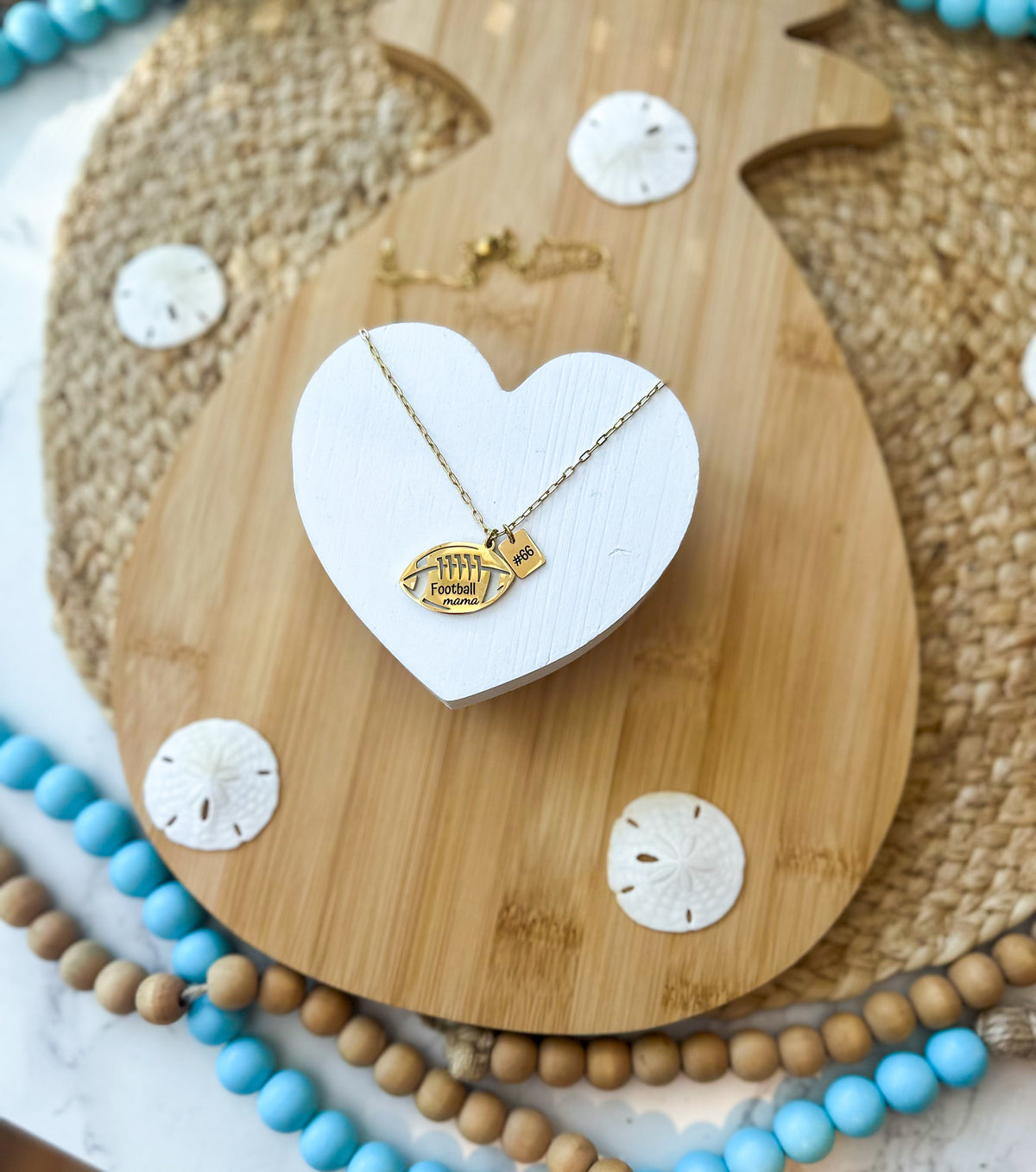 Football mama Necklace- Football Pendant