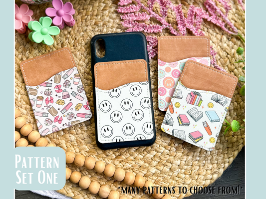 Phone Wallet Card Holder- PATTERN SET ONE