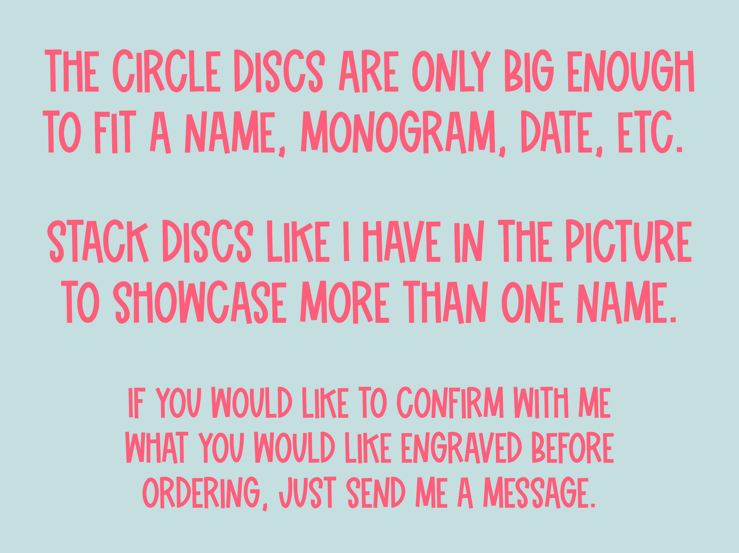 Handwriting Circle Disc Necklace- Laser engraved