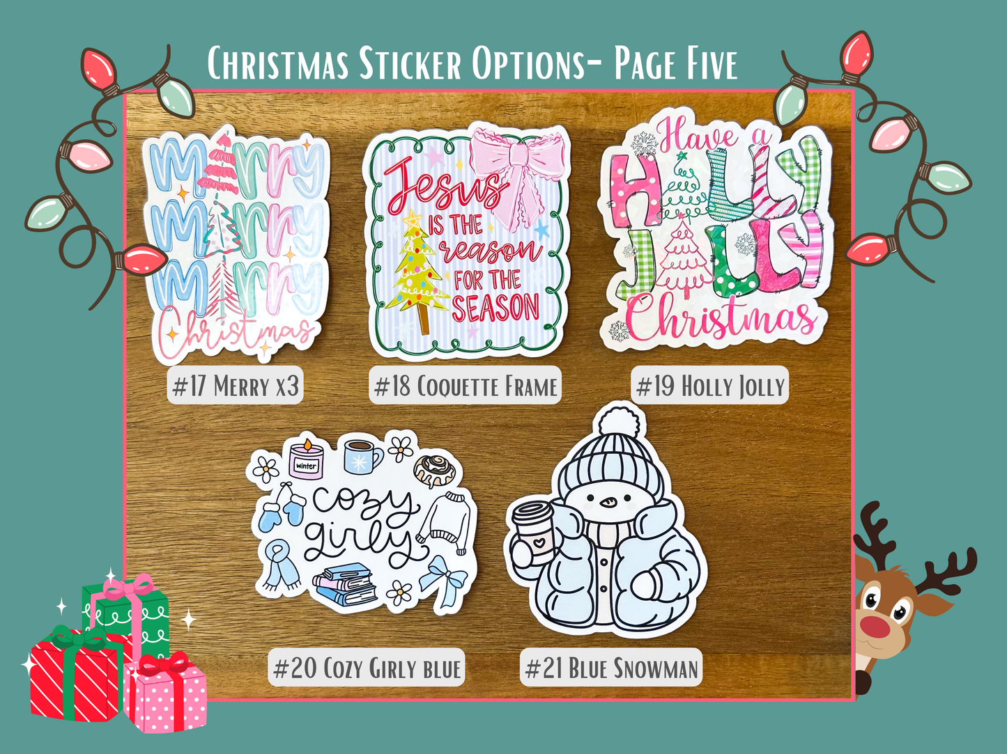 Christmas Sticker- Individual or Bundle
