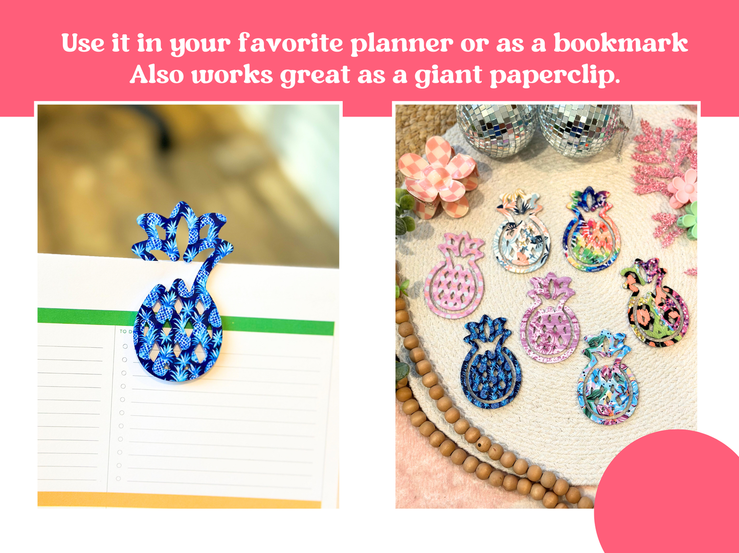 Acrylic Pineapple Bookmark