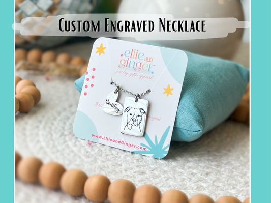 Custom Pet Necklace- Engraved Stainless Steel Necklace