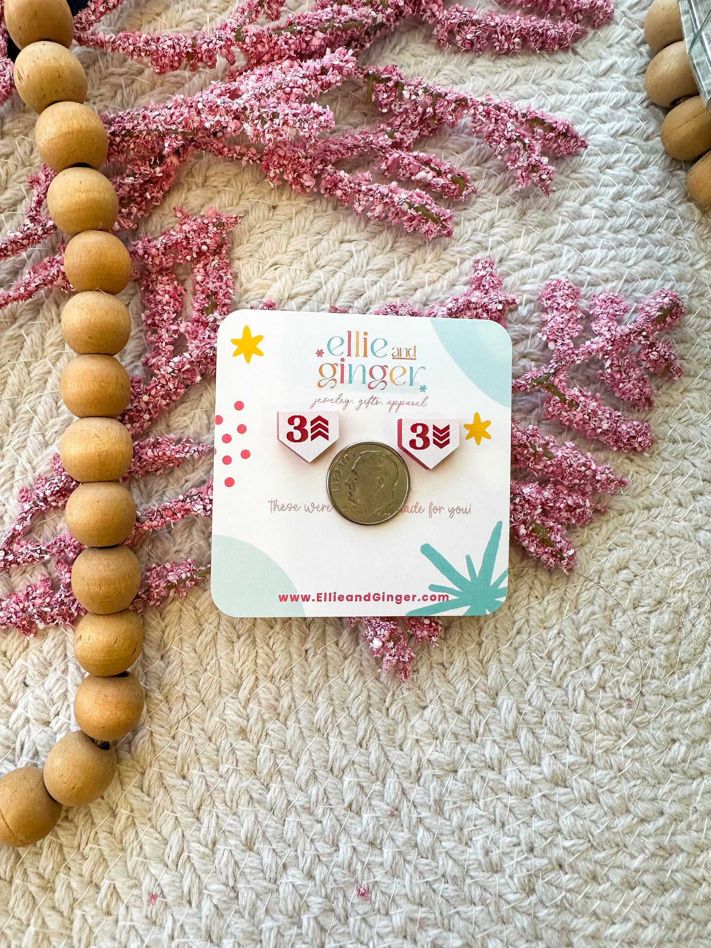 Baseball Stud Earrings
