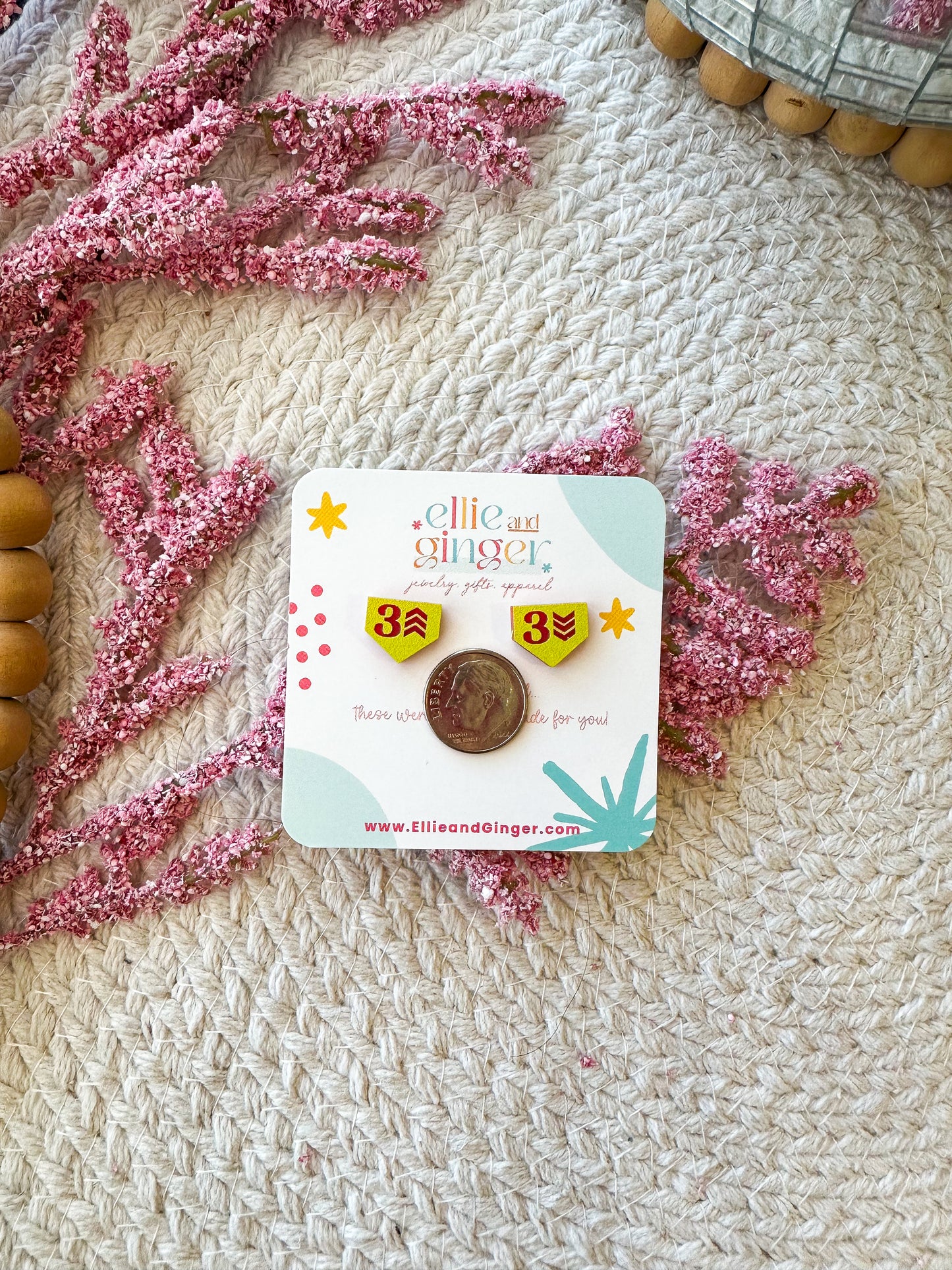 Softball Stud Earrings