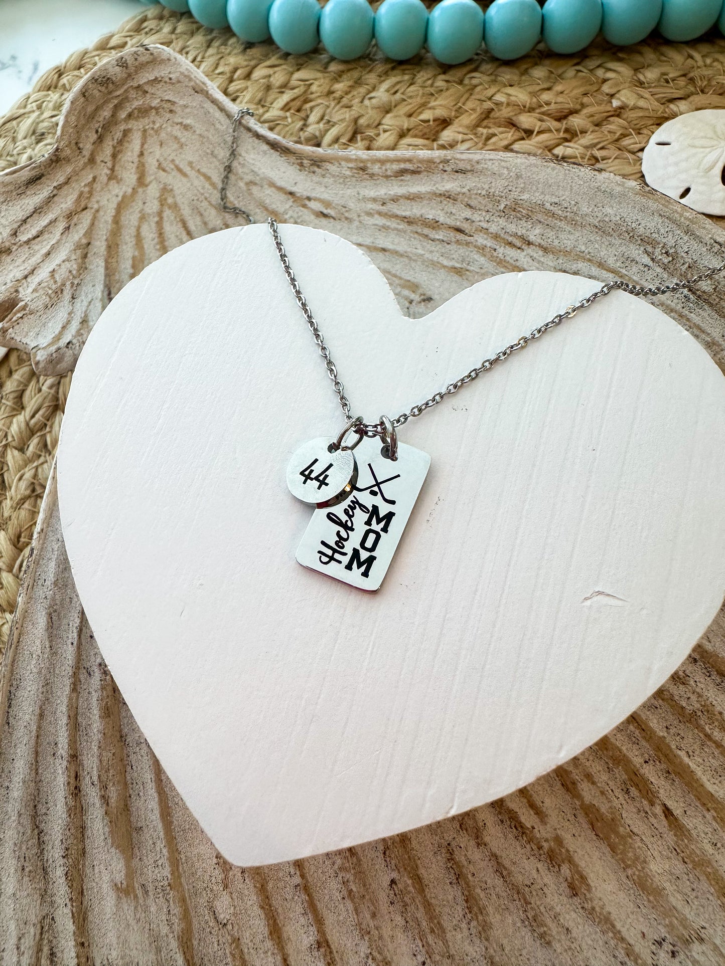 Hockey Mom Necklace- Rectangle