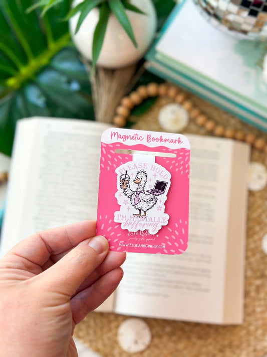 Magnetic Bookmark- Please Hold, I'm mentally buffering
