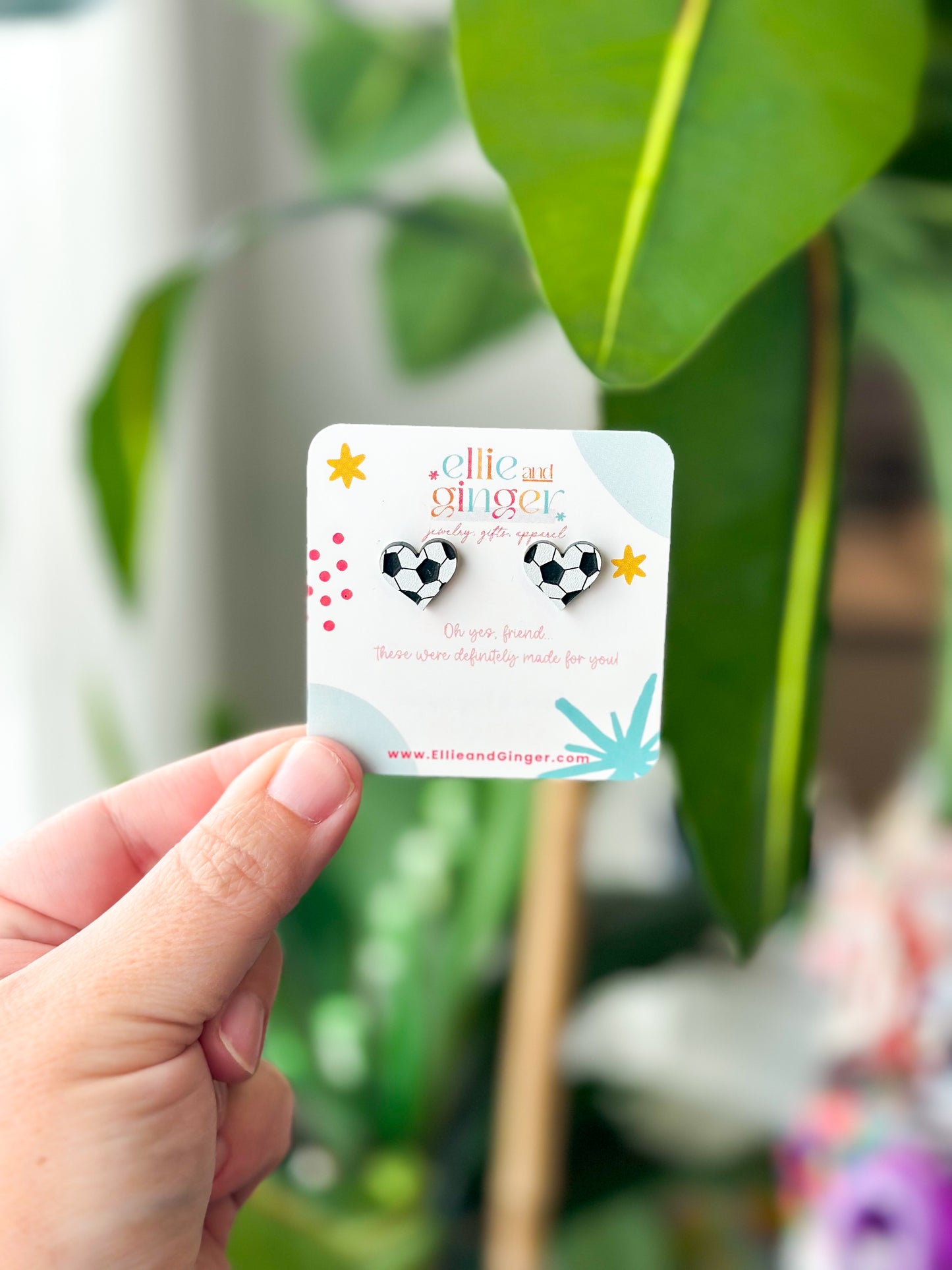 Soccer Stud Earrings- Acrylic