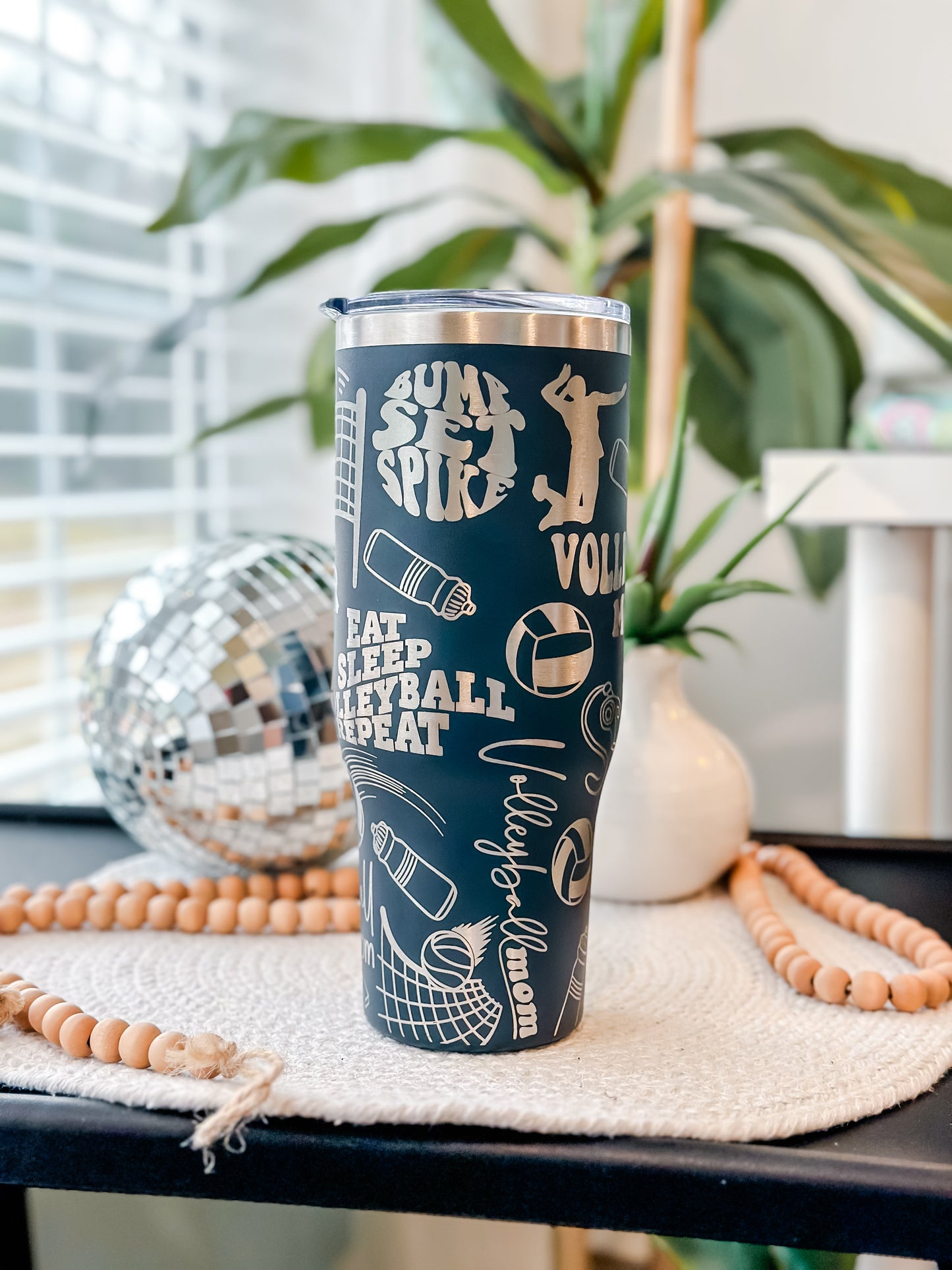 Volleyball Mom- Engraved Tumbler