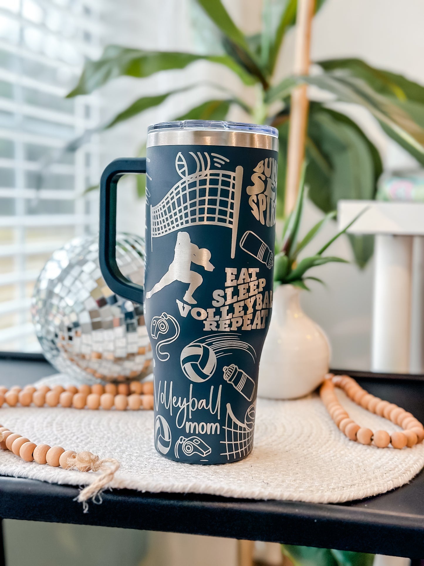 Volleyball Mom- Engraved Tumbler