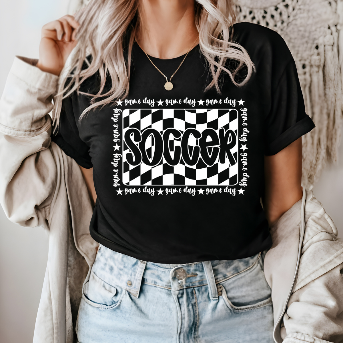 Soccer Checkerboard- Shirt, Crewneck or Hoodie