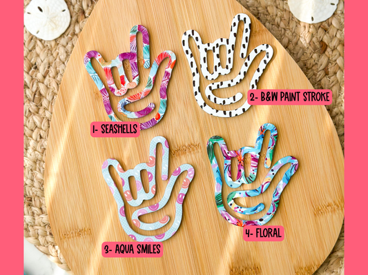 Acrylic ASL I Love You Bookmark
