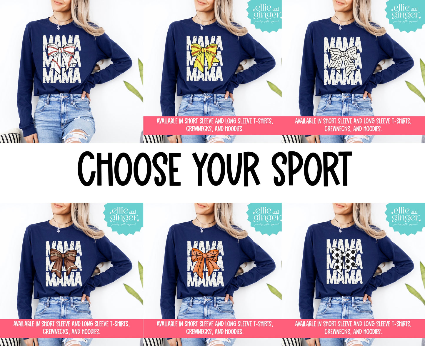 Mama Mama Mama Sports- Shirt, Crewneck or Hoodie
