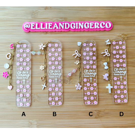 She is Strong- Clear Acrylic Bookmark