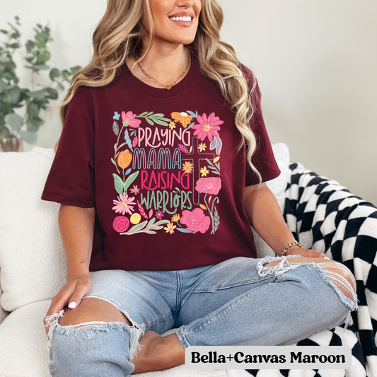 Praying Mama Raising Warriors- T-Shirt