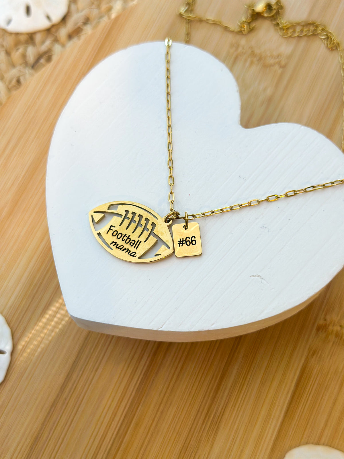 Football mama Necklace- Football Pendant