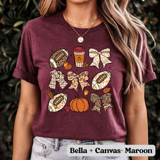 Fall Football Shirt- 3 Color Options