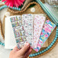 Bookmarks with books and coffee themes