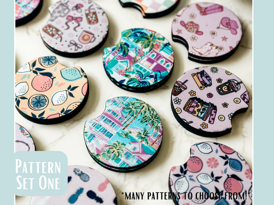 Car Coasters- PATTERN SET ONE