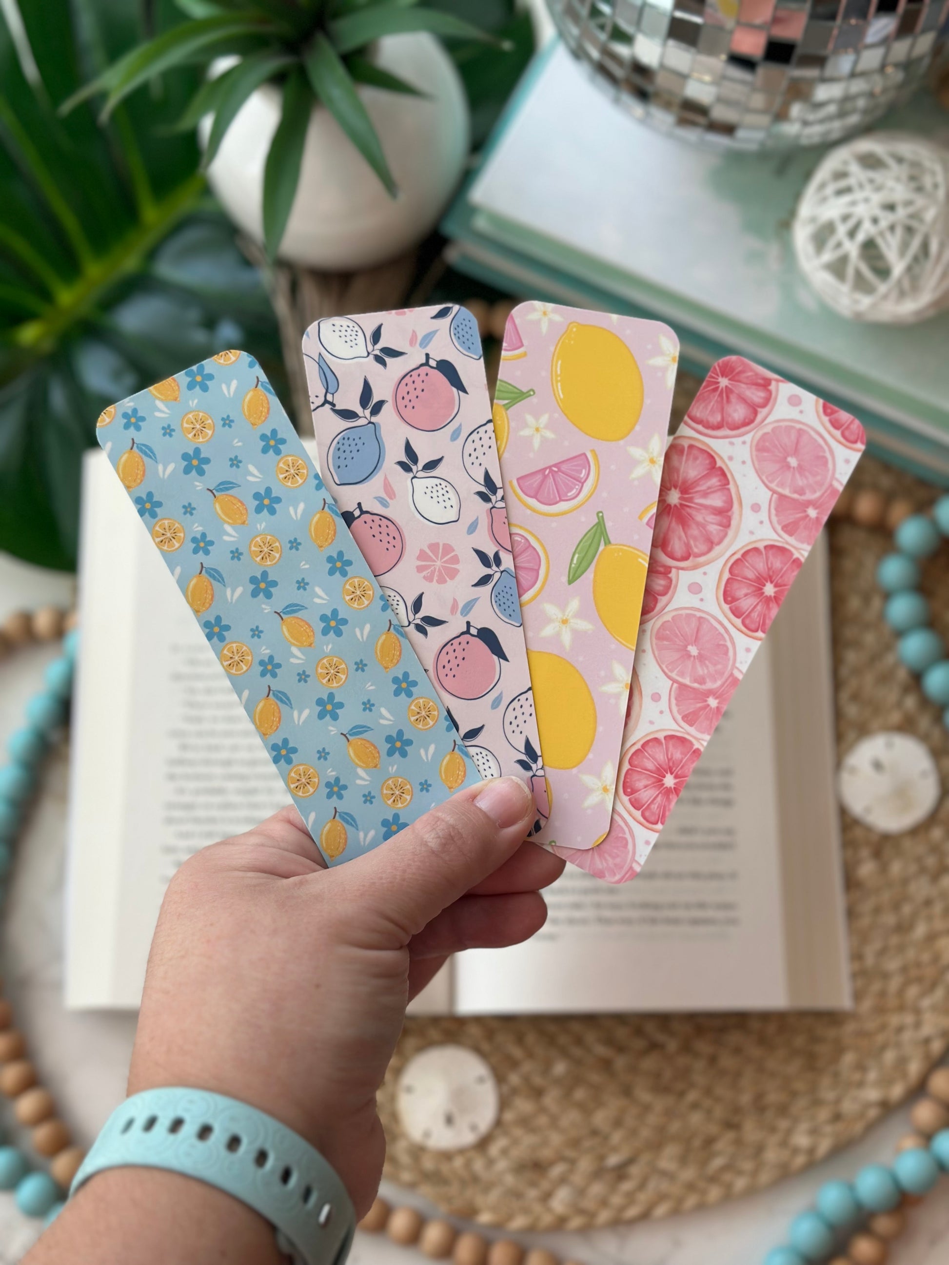 Citrus Bookmarks, Pink Lemonade Bookmarks
