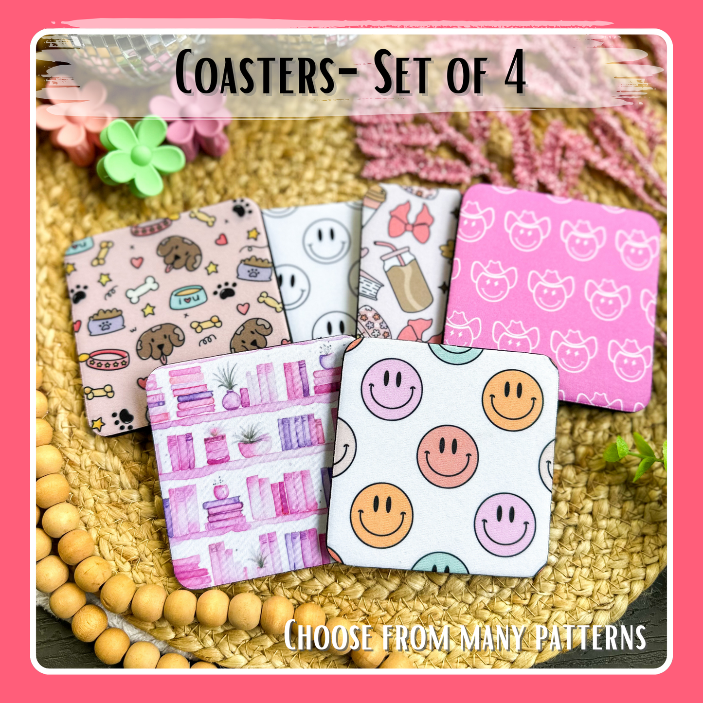 Cute Coasters- Set of 4