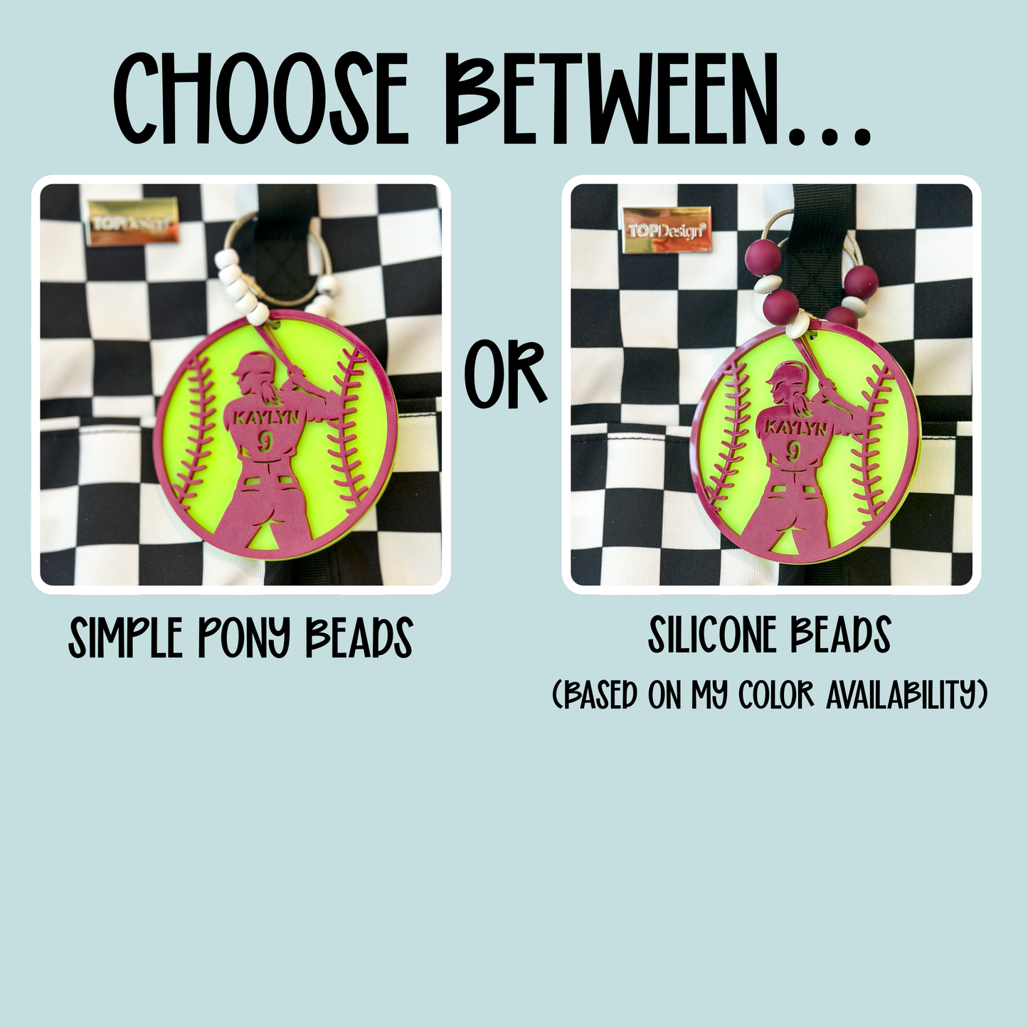 Softball Bag Tag- Custom