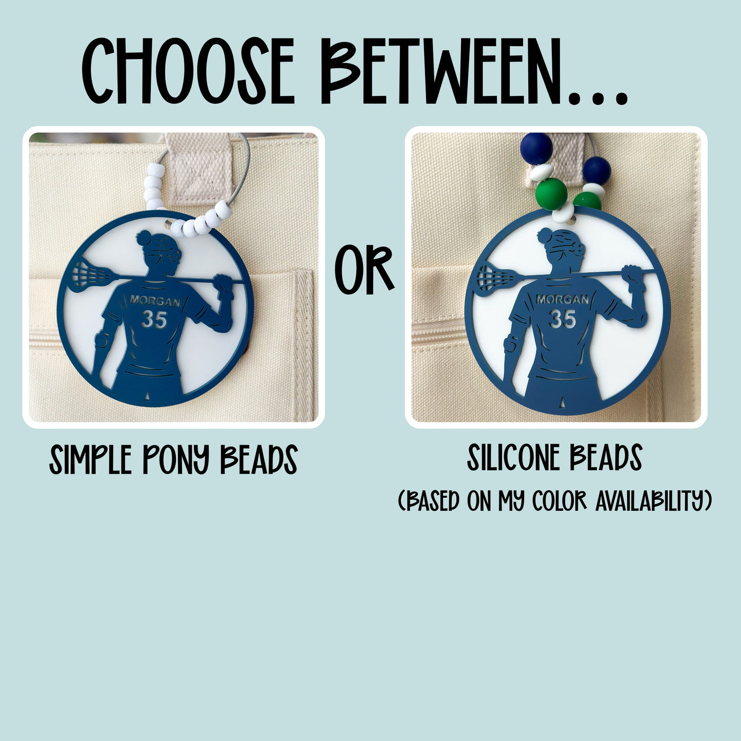 Lacrosse Bag Tag- Custom