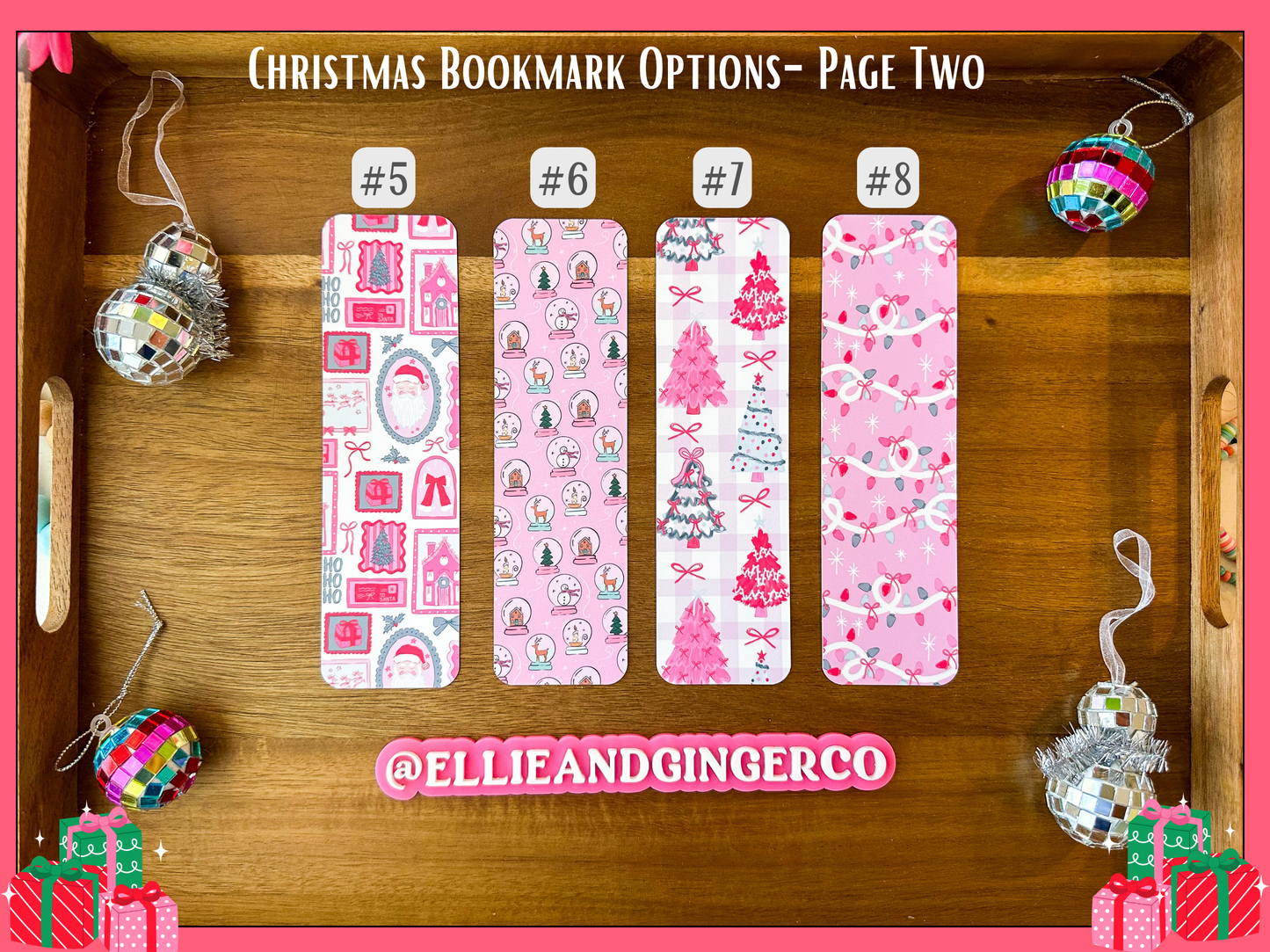 christmas bookmarks holiday bookmarks for readers booklover stocking stuffer
