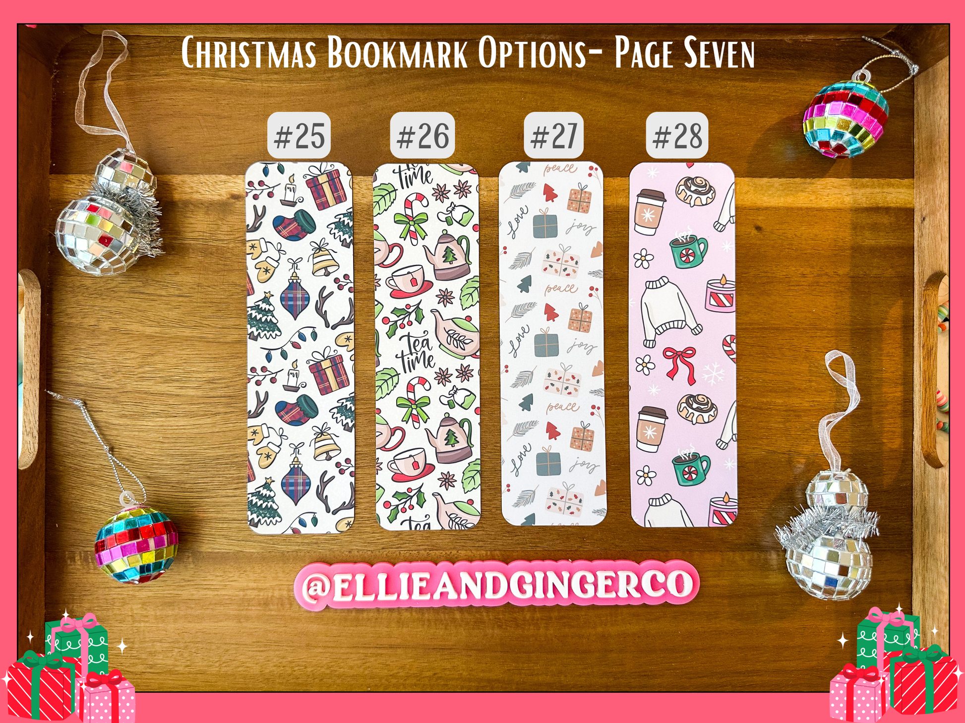 christmas bookmarks holiday bookmarks for readers booklover stocking stuffer