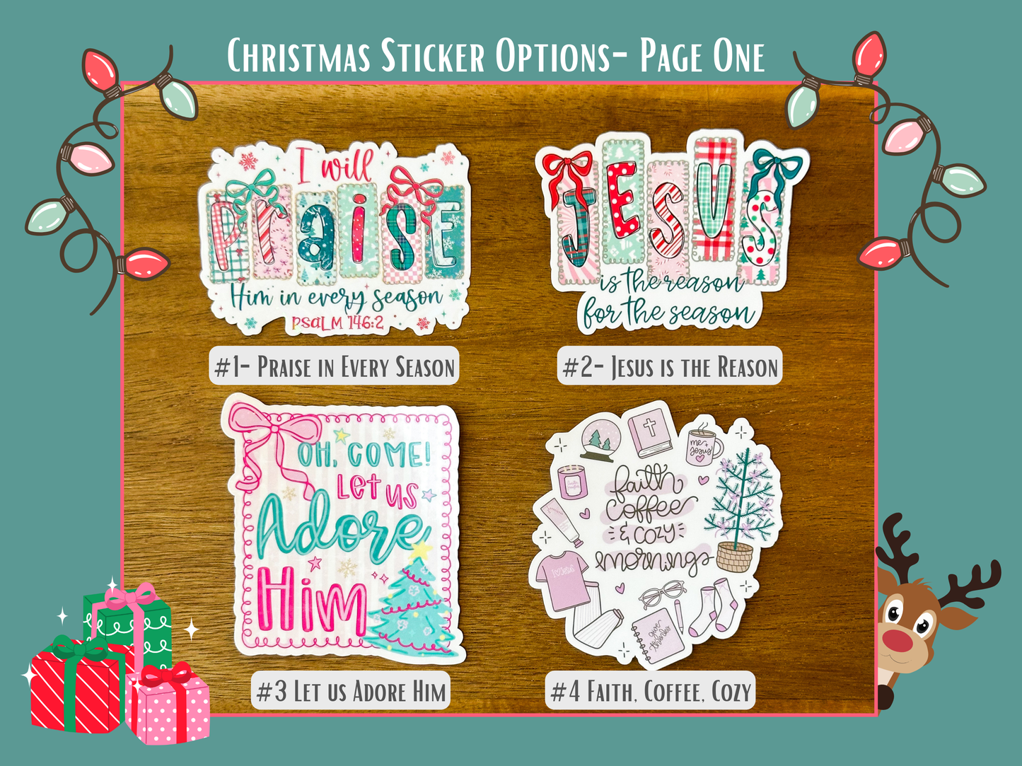 Christmas Sticker- Individual or Bundle