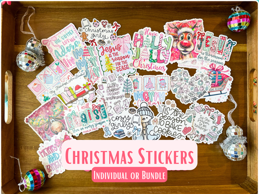 Christmas Sticker- Individual or Bundle