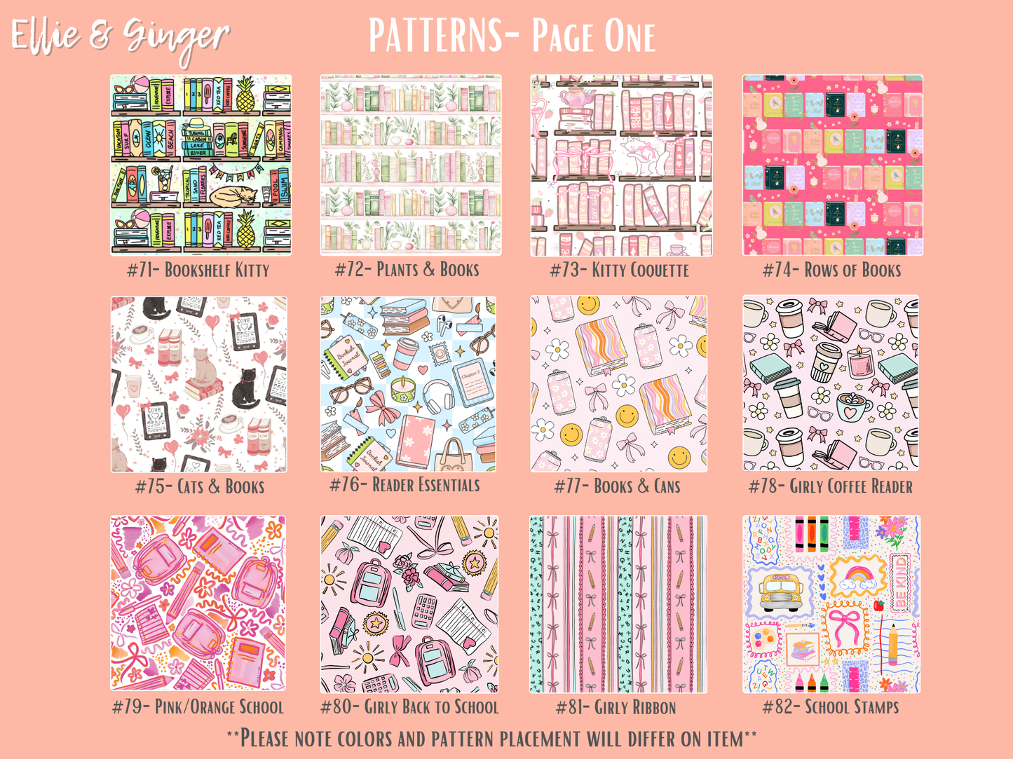 Acrylic Bookmarks- PATTERN SET TWO
