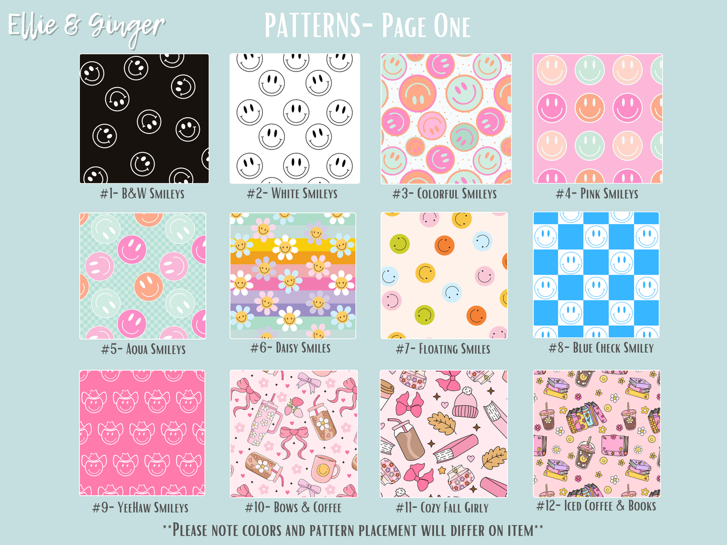 Acrylic Bookmarks- PATTERN SET ONE