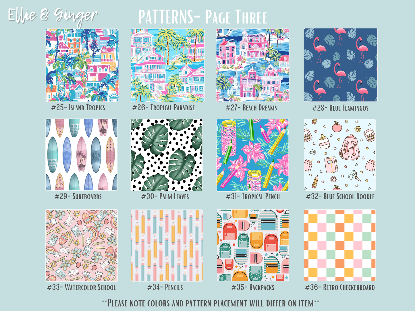 Acrylic Bookmarks- PATTERN SET ONE