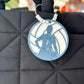 Girls Volleyball Acrylic Bag Tags
