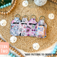 Hand Sanitizer Holder Keychain- PATTERN SET TWO