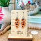 Orange and Black Beaded Earrings