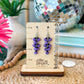 Purple and Black Beaded Earrings