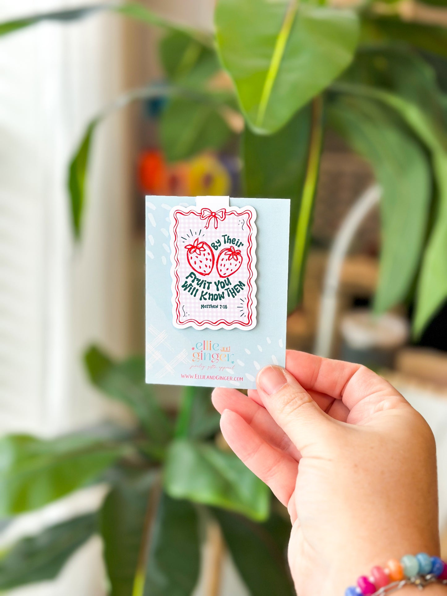 Magnetic Bookmark- Matthew 7:16- Strawberries