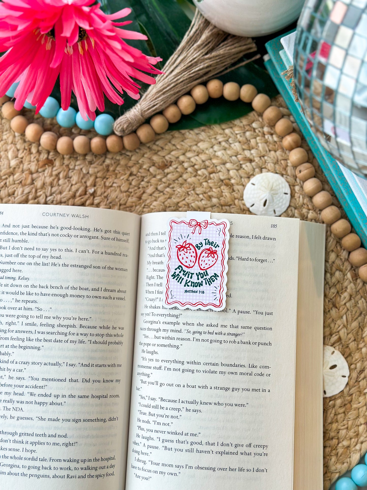 Magnetic Bookmark- Matthew 7:16- Strawberries