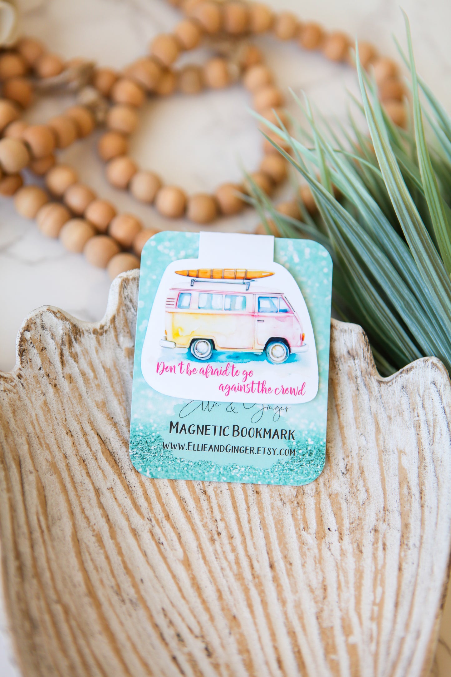 Retro Surf Van Magnetic Bookmark