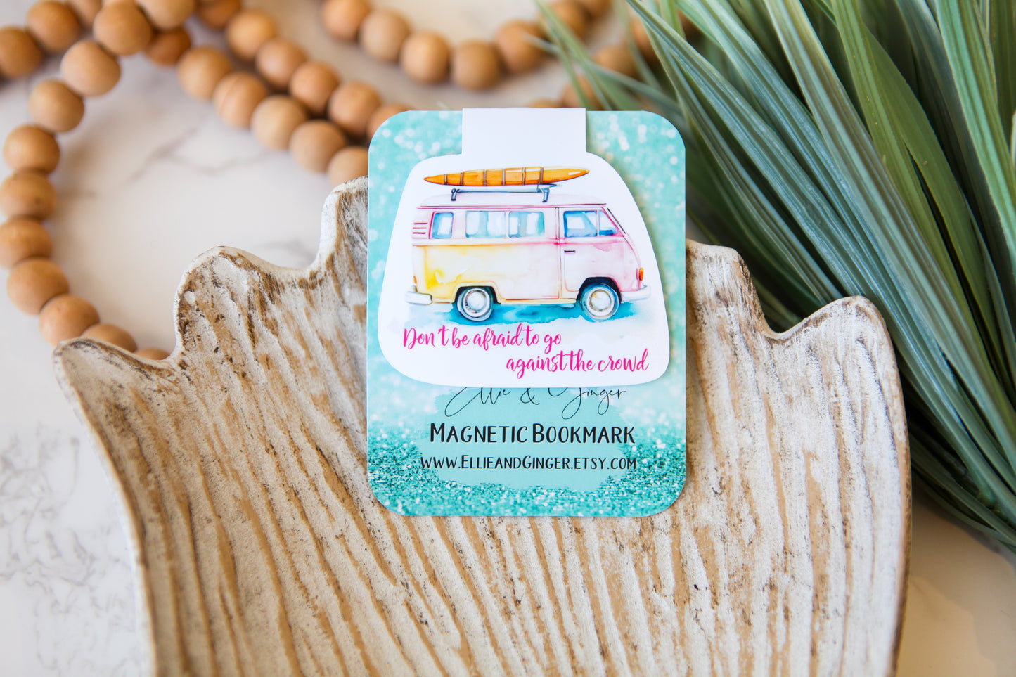 Retro Surf Van Magnetic Bookmark