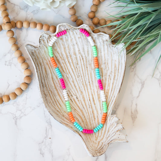 Chunky Clay Disc Necklace