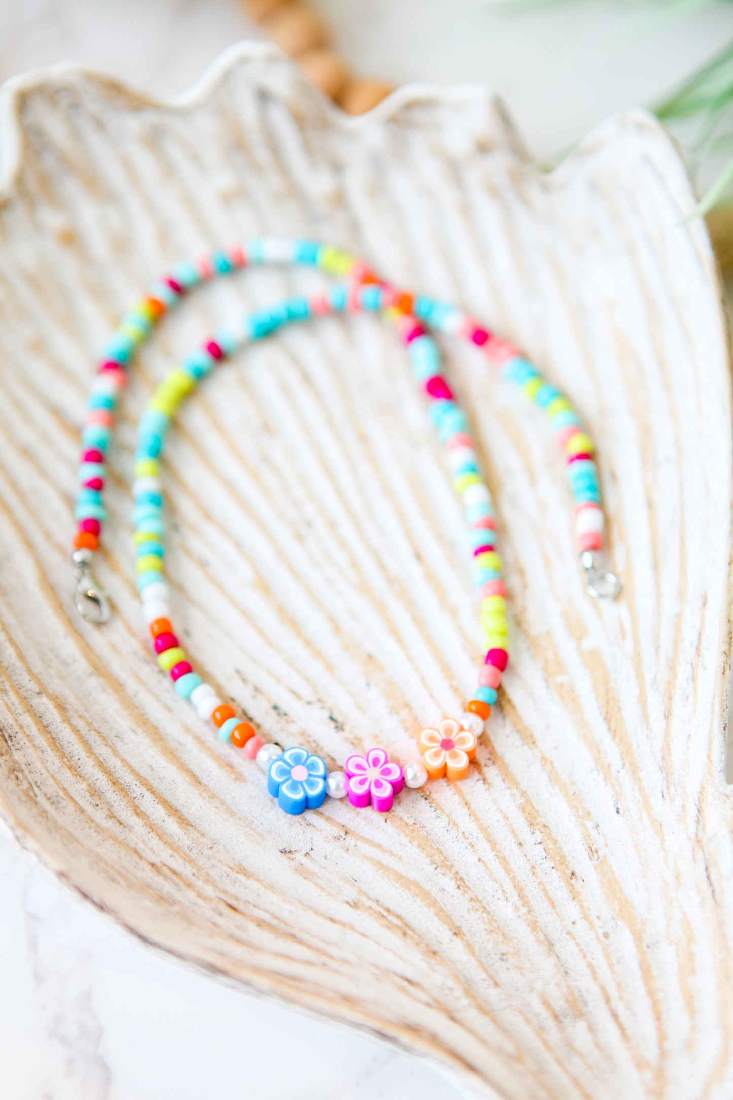 Summer is Forever Seed Bead Necklace