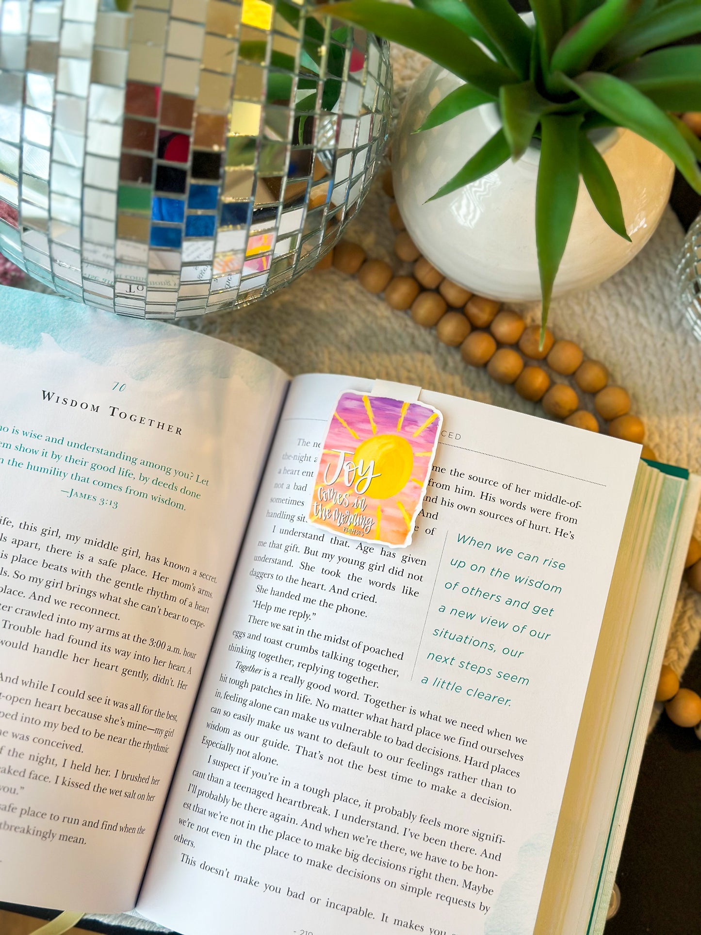 Magnetic Bookmark- Psalms 30:5 Joy Comes in the Morning