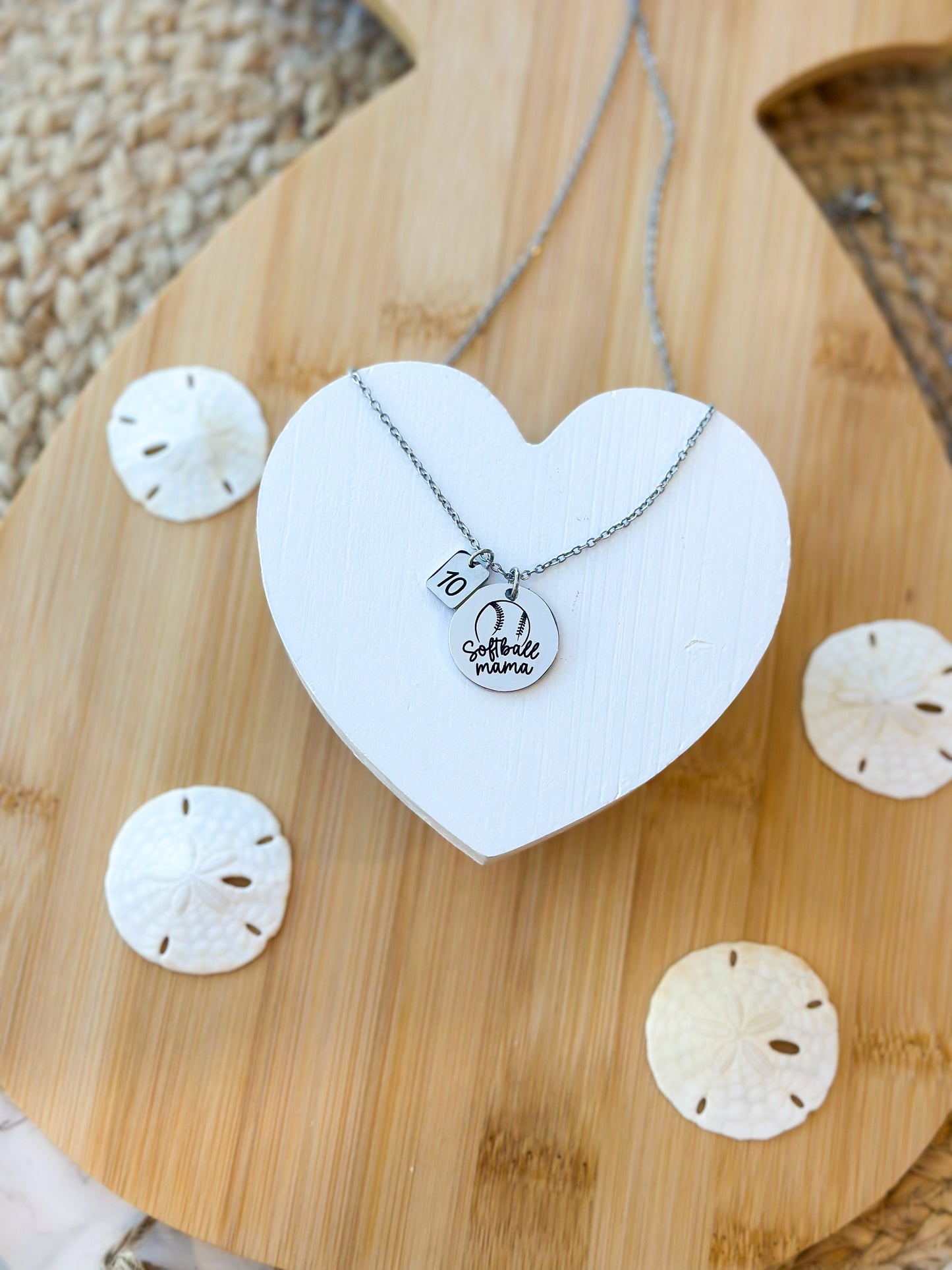 Softball Mama Necklace- Round