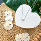 Initial Heart Necklace- Engraved Stainless Steel