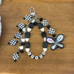 Bag Charm- Black and White Butterfly