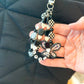 Bag Charm- Black and White Butterfly